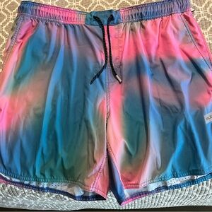 Multicolor Tie-Dye workout ,swim and running shorts Xl Legends Men’s